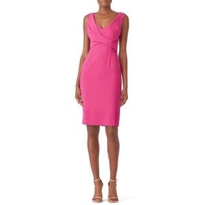 Unitedwood Pink Amelia Crossover Dress Sleeveless Sheath V-Neck Size 12